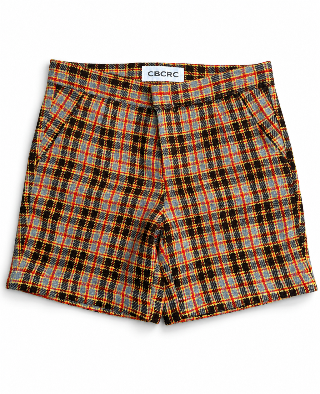 Pleated Plaid Shorts