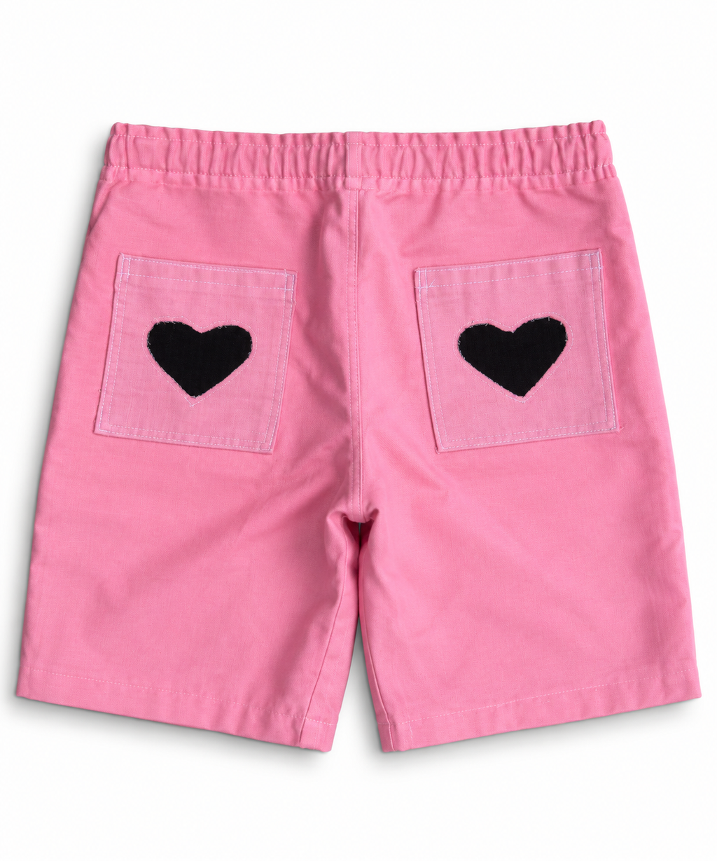 Pink Denim Shorts