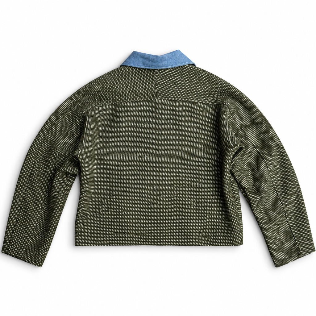 Reversible Wool/Baroque Zip-Up Jacket