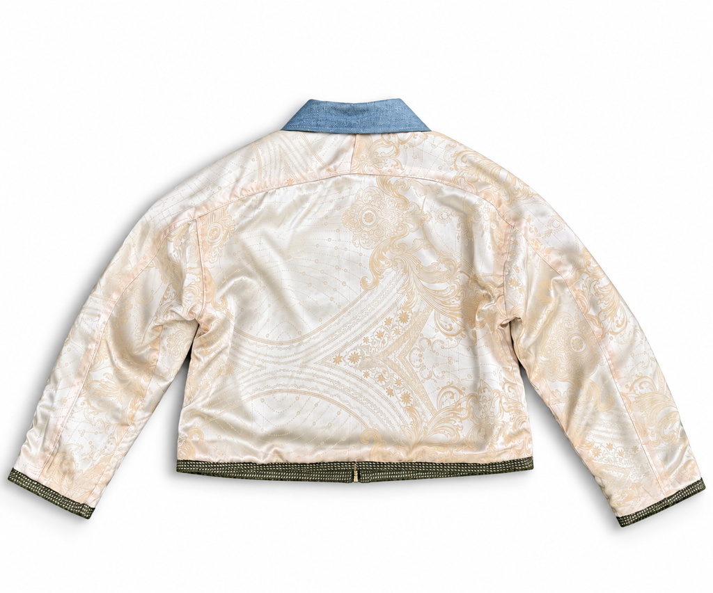 Reversible Wool/Baroque Zip-Up Jacket