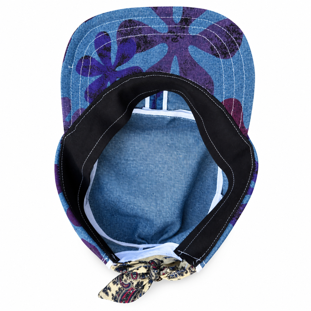 Denim Tie-Back Cadet Hat